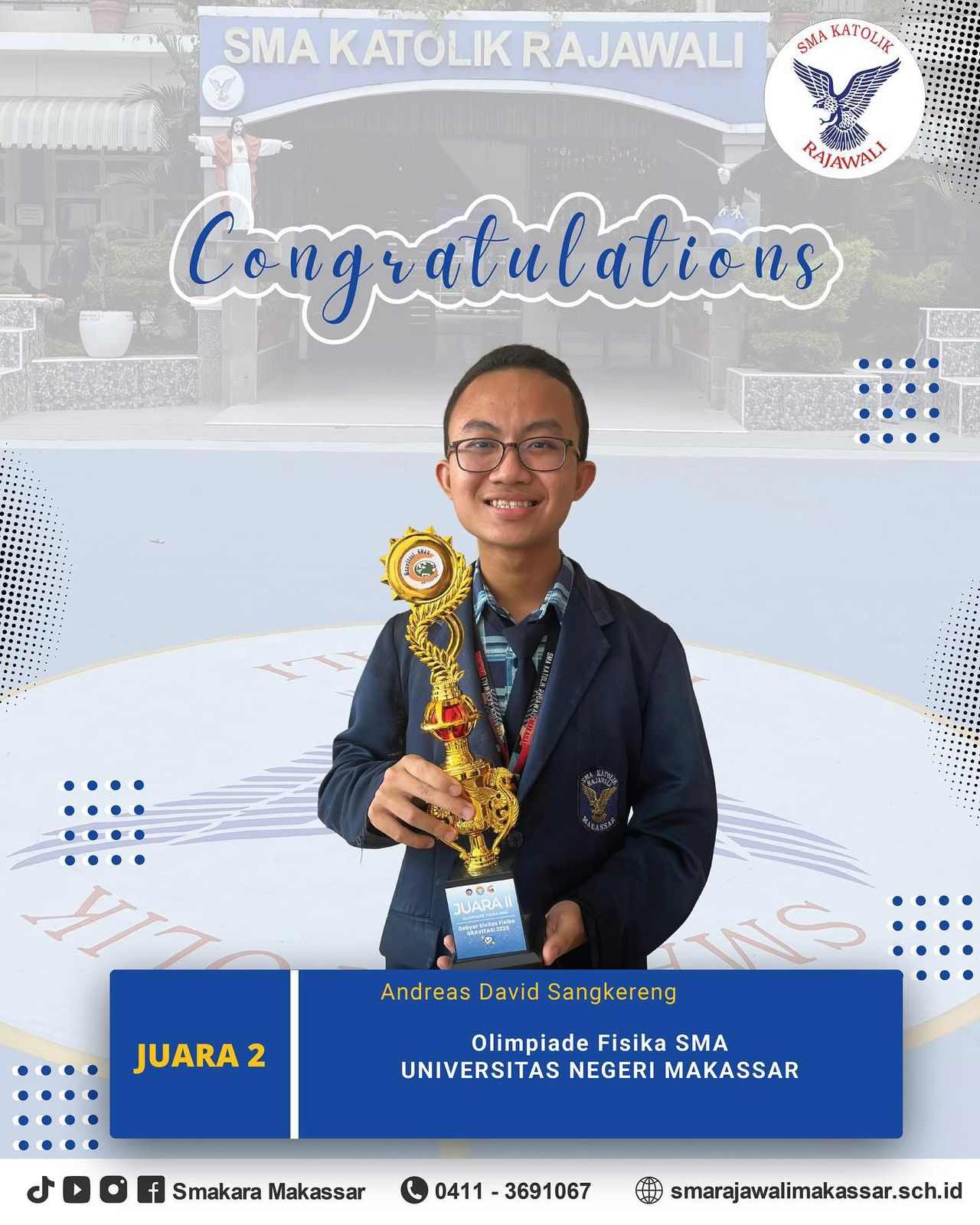 Juara 2 Olimpiade Fisika SMA Universitas Negeri Makassar